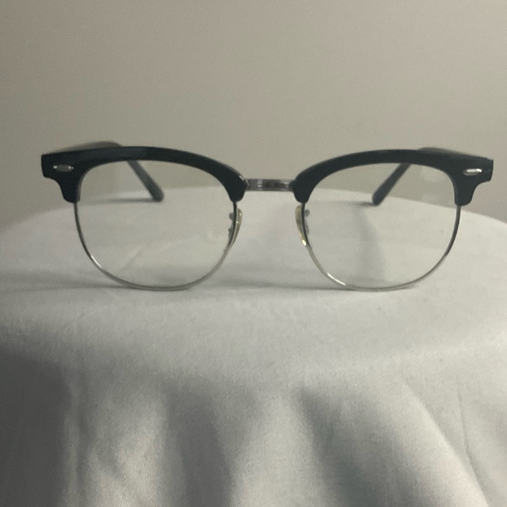 No brand black glasses frames with silver rivets and silver eye wires super cute